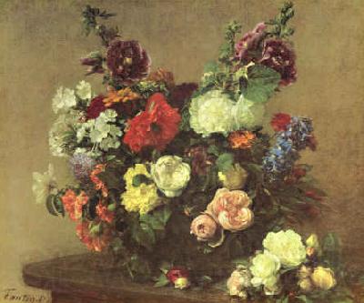 Henri Fantin-Latour Bouquet de Fleurs Diverses France oil painting art